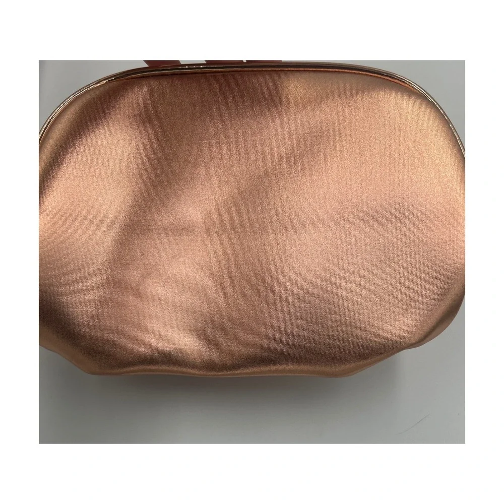 Lancome Makeup Bag Set 3pc Pink Velvet Grey Rose Gold‎ Metallic Cosmetic Pouch